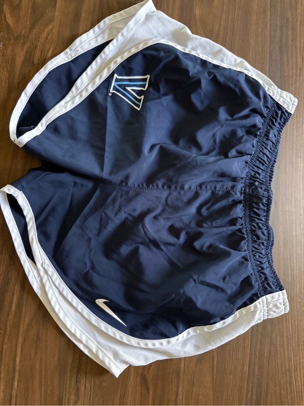 Nike Navy Blue Athletic Shorts with White Trim